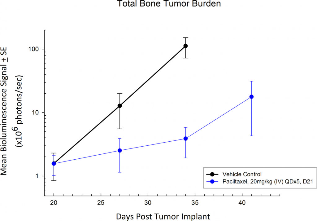 Fig. 4: Primary Mamary Fat Pat Tumor Burden